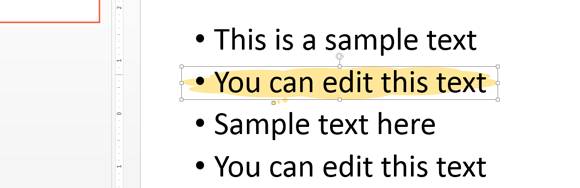 fix text highlighter in powerpoint for mac